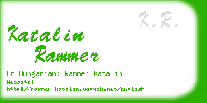 katalin rammer business card